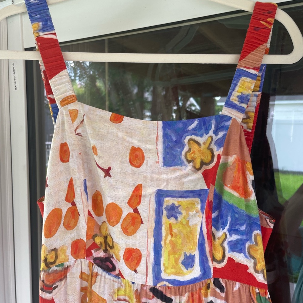 JODIFL Colorful Beachy Boho Patterned Maxi Sundress NWOT “Approximate” size  Med - Picture 8 of 16